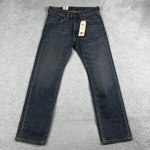 Levis Jeans Mens 31x30 Blue 505 Regular Straight Dark Wash NEW